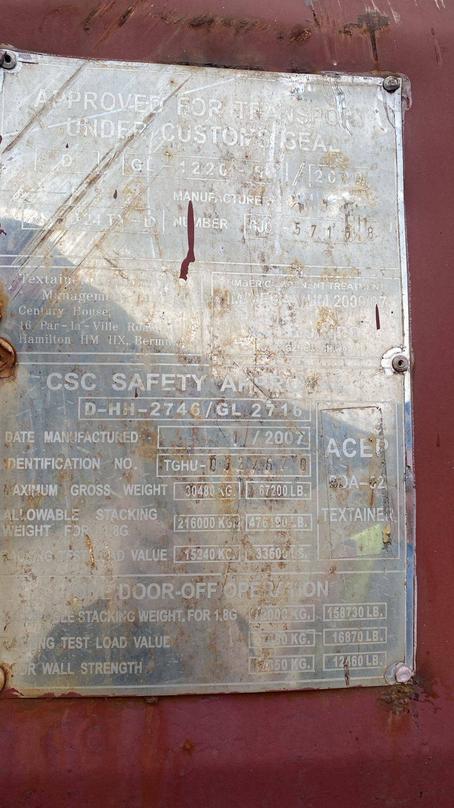 Морской контейнер TGHU0327670